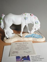 Vintage 'Love's Purity' Porcelain Unicorn Figurine By Princeton Gallery, Released In 1991