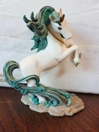 'Emerald Isle' Unicorn  Figurine From The 1980s Emerald Isle Unicorn Collection By The Hamilton