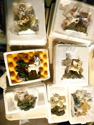 Seven  Vintage Resin Unicorn Figurines From The Rainbow Dreams Collection By The Hamilton Collection