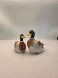 Pair Of Vintage Otagiri Mallard Duck Salt And Pepper Shakers