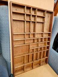 Wooden Printer's Tray (also Called A Typesetter's Drawer Or Letterpress Tray),wall-mounted Shadow Box