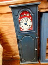 Vintage Country-style Or Folk-art Floor/wall Clock Country/primitively Styled Accent Clock From The Late 1980s