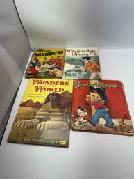 Collection Of Four Vintage Children's And Educational Books From The Mid-20th Century