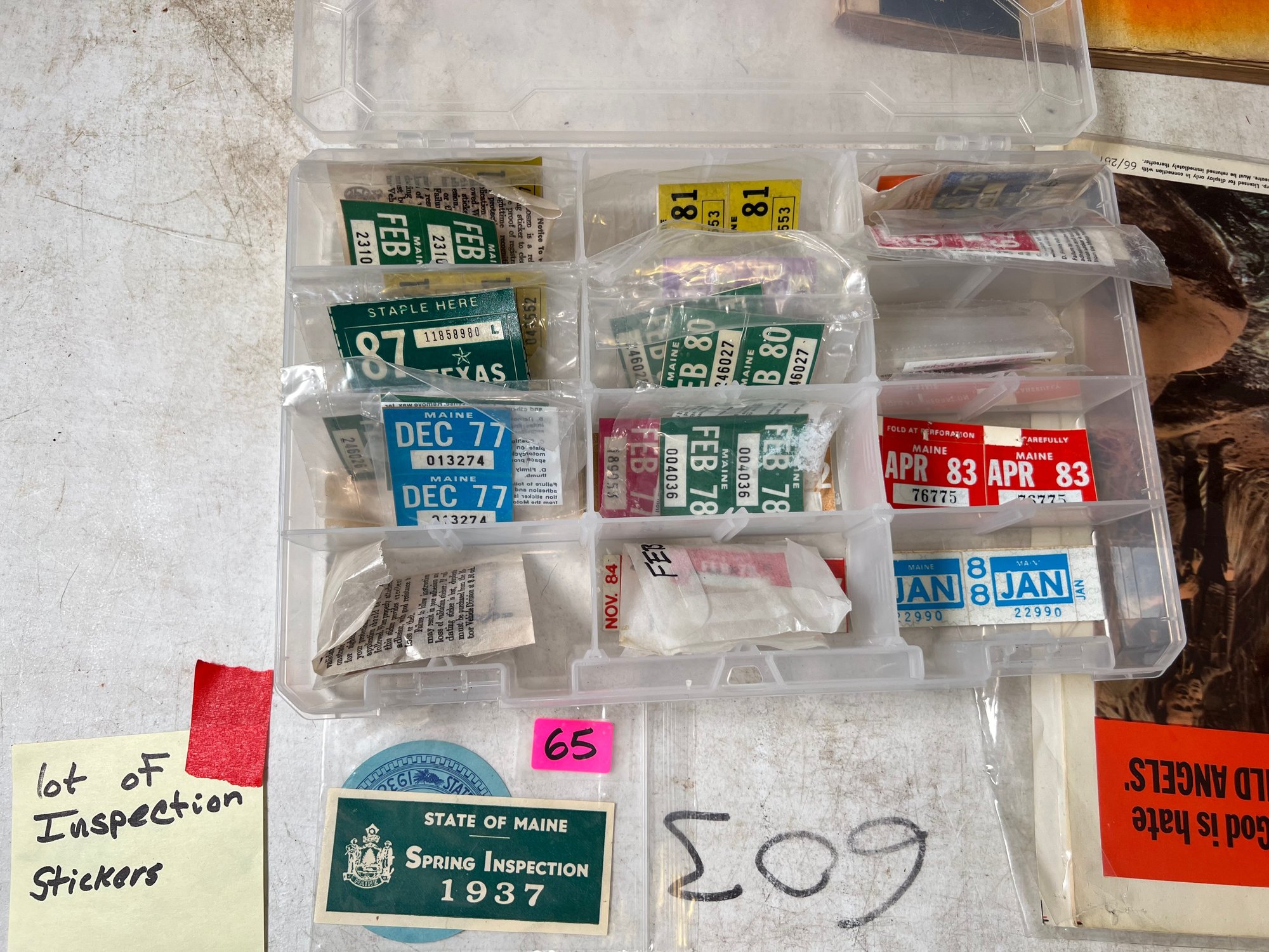 164 - INSPECTION STICKER KIT, OLD OBSOLETE COLLECTABLE #30557 ...