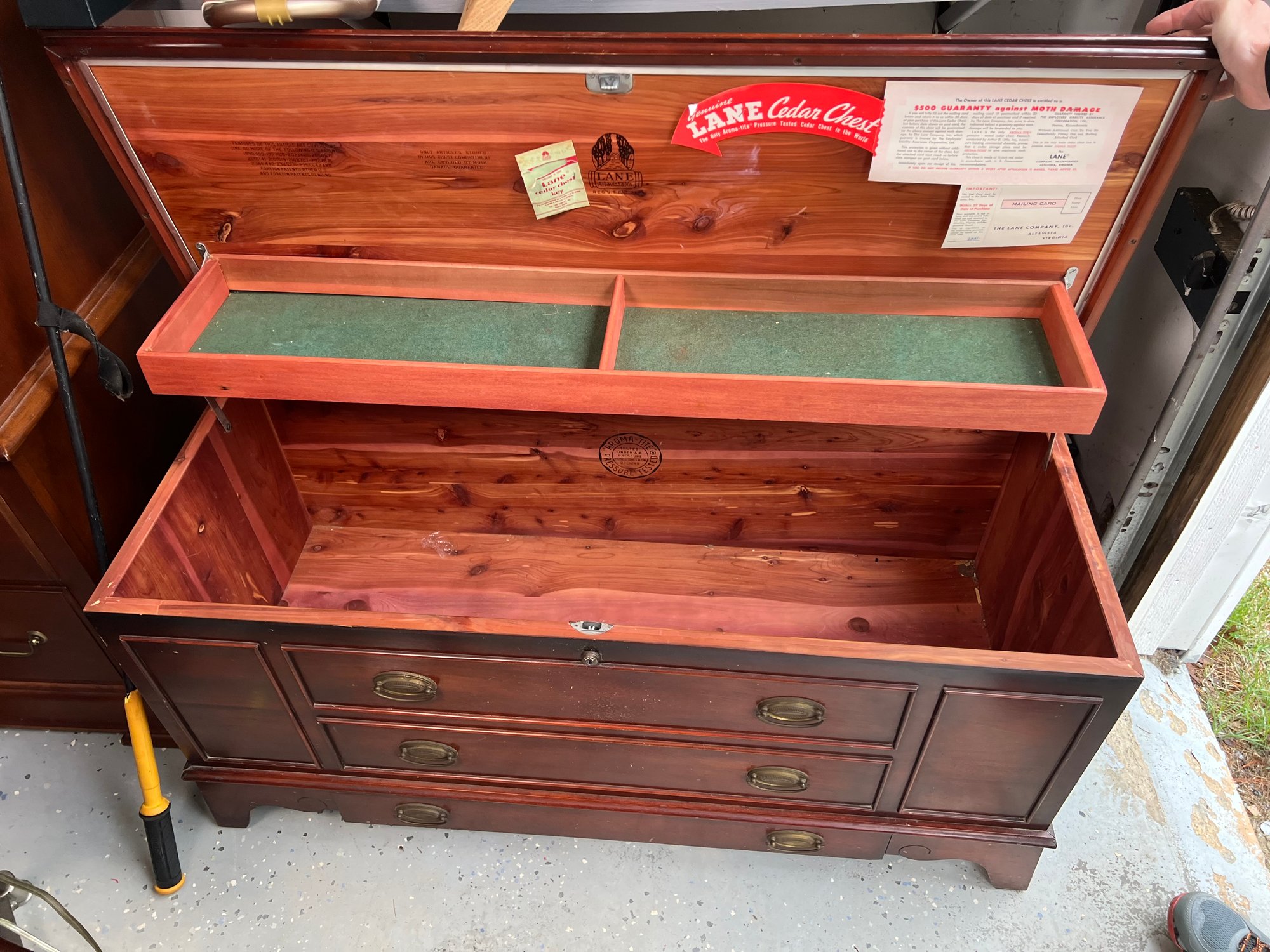 17 - LANE CEDAR CHEST FROM 1960! ORIGINAL PAPERWORK! #23874