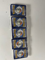 FIVE UNOPENED POKEMON PACKS, UNKNOWN CONTENTS (6C)