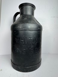 VINTAGE METAL BLACK MILK JUG (78B)