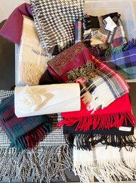Lg Lot Of High-quality Womens Scarves, Pashminas & Blanket Wraps Wool, Cashmere, Lands End Steve Madden
