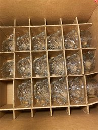 Vintage Glass Punch Bowl Set, 20 Cups In 2 Styles, Lovely Centerpiece