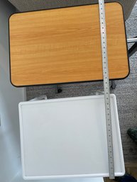 Pair Of Adjustable Tray Tables, Tilt And Height Adjustable