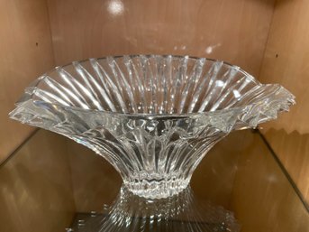 Fluted Lead Crystal Bowl Glass 11.5w X 6h