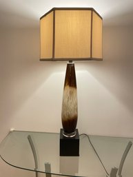 Tall Lamp W Hexagonal Shade