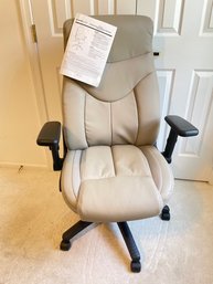 Office Star Work Smart EC90200 Executive High Back Bonded Leather Chair, Putty Color NEW W Tag