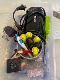 Lots OfLot Of Office Supplies, Highlighters, Sunglasses, Jensen Radio Alarm Clock