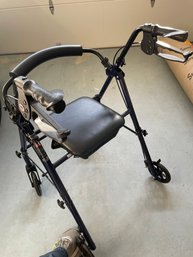 Carex Rolling Walker And Seat With Brakes And Bag