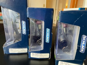 Lot Of 3 Schlage Interior Handles ACCENT STYLE Aged Bronze, Bath, Closet And Security Handled