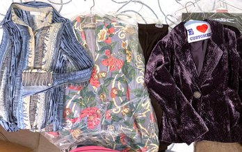 Lot Of Ladies Fashion Wear Size 8 Medium Some Petites Caviar Roo Crossing Chicos Tweed