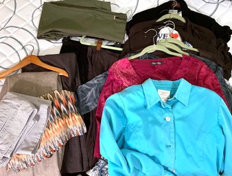 Lot Of Fashion Womens Designer Clothing, Sz 8, Chicos Sz 1, Only Nine Petite, Worthington Petite, Straight Leg