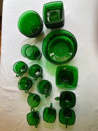 Miscellaneous Green Glass