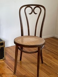 Antique Vintage Shafer 1960s Thonet A47 Sweetheart Chair Bentwood Cane