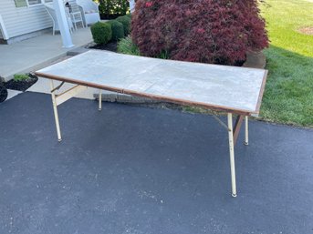 74' Folding Wood Aluminum Table