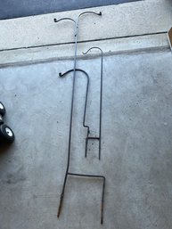 3 Iron Shepherd Hooks Garden Decor