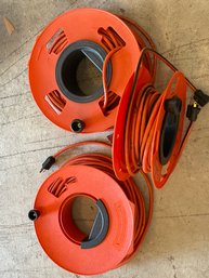 3 Utility Extension Cords On Reels, 3 Prong