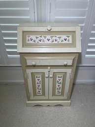 Vintage Hand Painted Desk Cabinet 38' High