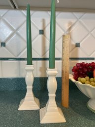 Mikasa F9000 7 Inch Inch Tall China Candlesticks, Japan