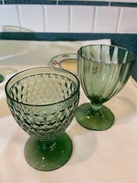 Villeroy & Boch Lot Of 12 Boston Green Glasses, 4 My Garden Glasses