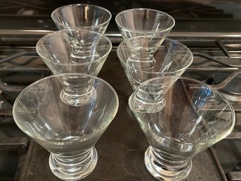Set Of 6 Vintage Libby Mini Shot Martini Style Glasses