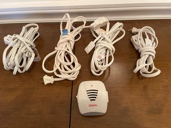 4 White Extension Cords And Pest Repeller