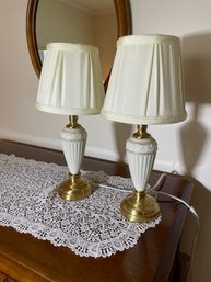 2 Small Lenox 16 Inch High Table Lamps