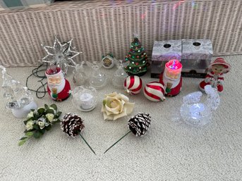 Christmas Lot Includes Light Up Fixtures Most Need Batteries