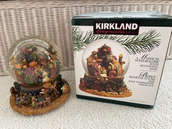 Christmas Nativity Kirkland Signature Musical Snow Globe With Revolving Base