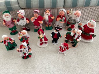 Lot Of 14 Christmas Annalee Dolls