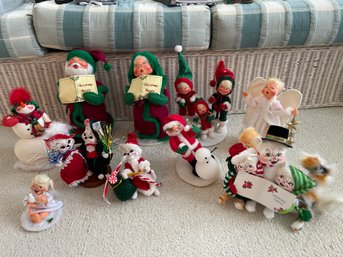 Lot Of 10 Christmas Annalee Dolls