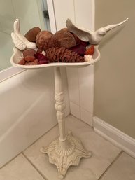 Wrought Iron Birdfeeder Birdbath