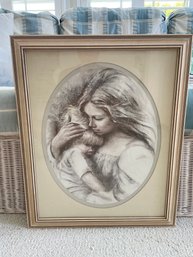 Framed Print Mother And Daughter 18.5 X 23