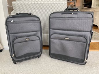 2 Expandable Samsonite Suitcases 26 X 19 & 24 X 15 Some Marks On Outside.