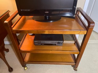 Wood TV Rolling Cart Stand 31' Wide X 32' HIgh