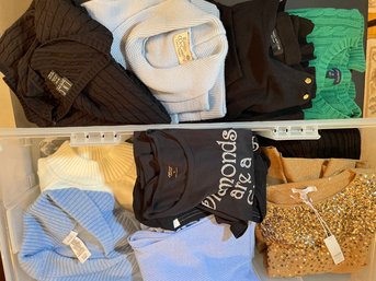 Lot Of Lg &  XL Womens Sweaters & Cable Knit Poncho Chicos Lands End Kate Hill