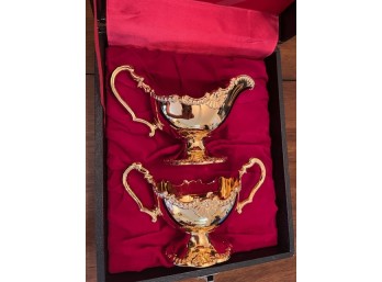 Corbell & Co Vintage Silver Plate Creamer & Sugar Set