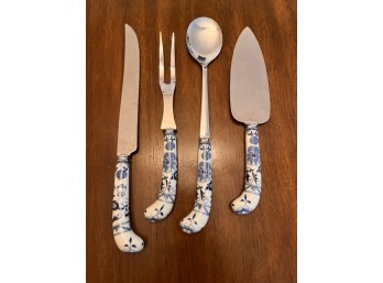 Vintage House Of Prill Sheffield Blue Onion Silverware Set