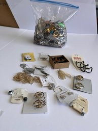 Large Lot Of Costume Earrings