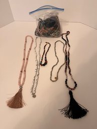 Large Lot Of Beaded Necklaces