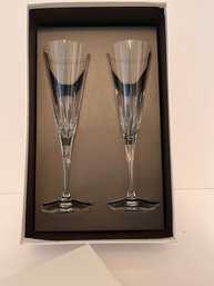 Pair Of Wedge Wood Vera Wang  Crystal Glasses