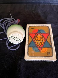 Vintage Chevy Playing Cards And Chevy Branded Top