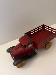 Vintage 1930s Wyandotte  Steel Farm Truck With Wooden Wheels
