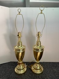 Pair Of Brass Lamps